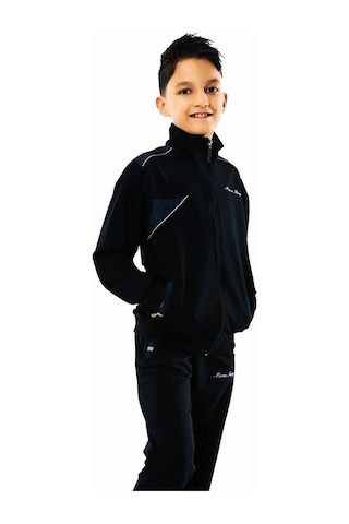 Marco Ferry Erkek Çocuk Yarım Balıkçı Yaka Eşofman Takımı(17450) Siyah