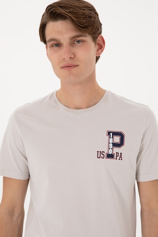 U.S. Polo Assn. Erkek Regular Fit Bisiklet Yaka Açık Gri Tişört 50306897-VR001