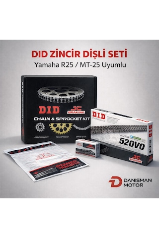 Dıd Zincir Dişli Seti Yamaha R25 / Mt 25 Uyumlu 520 O Ring Zincir 520h