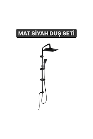 Boheme Fleko 3lü Set Siyah Duş Seti, Siyah Banyo Ve Lavabo Bataryası Diğer