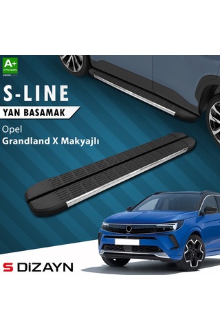 S-dizayn Opel Grandland X Makyajlı Hybrid S-line Krom Yan Basamak 183 Cm 2021-2024 A+ Kalite
