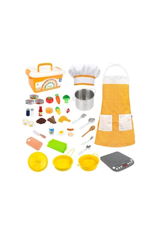 Çocuklar İçin Mutfak Oyuncaklar Pişirme Seti Çok Renkli 38 Adet Diğer