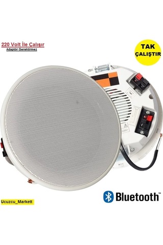 Bluetooth Alçıpan Tavan Hoparlör 12 Cm-220 Volt İle Direk Çalışır