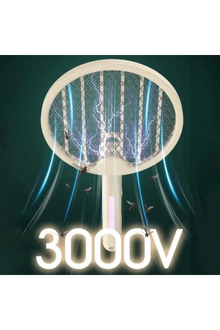 Tenis Raketi Tipi Masaüstü Olabilen Gece Lambalı Sinek Kovucu,öldürücü Raket Diğer