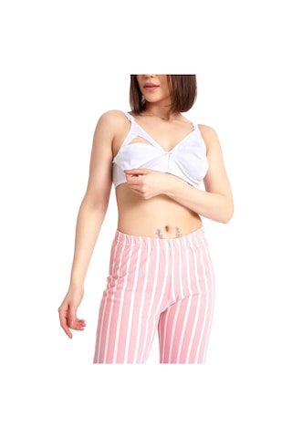 Kapbirtane Kadın Penye Balensiz Emzirme Likralı Sütyen 2013 - 2 Adet Beyaz