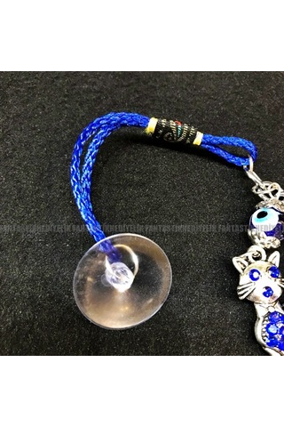 Kedi Nazar Boncuk Araba Hediyesi Vantuz Otomobil Dikiz Ayna Süsü