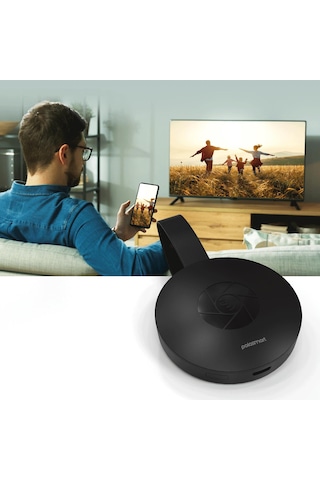 Polosmart PSH09 Kablosuz HDMI Ses ve Görüntü Aktarıcı Siyah