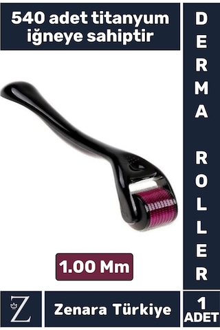 Premium 1.00 Mm 540 Titanyum İğneli Cilt Yenileyici Pürüzsüz Cilt Bakım Güzellik Aleti Derma Roller