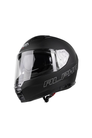 Pilot Alpha Sv Mat Siyah Kapalı Motosiklet Kaskı Siyah