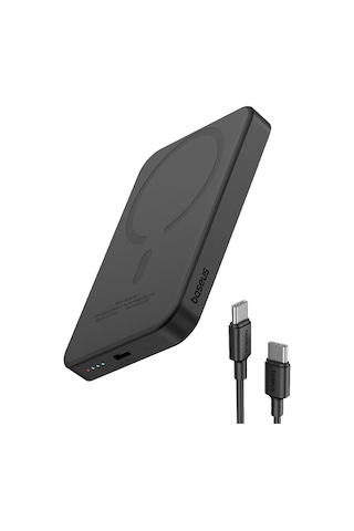 Baseus Magsafe Mini P10022107113-00 20 W 5000 Mah Şarjlı Powerbank + 30 CM Type- C Kablo