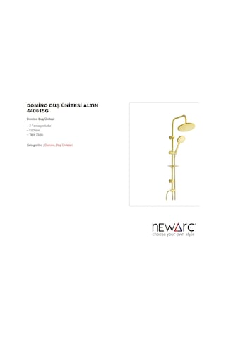 Domino Altın Duş Ünitesi 440615g Altın