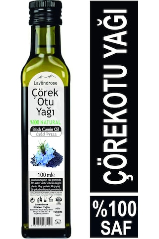 Lavendrose %100 Saf ve Doğal Soğuk Sıkım Çörekotu Yağı 100 ML