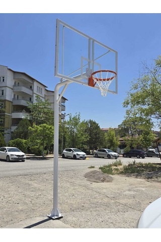 Dış Mekan Sabit Basketbol Potası Cam Panya, Ankaraj Dahil