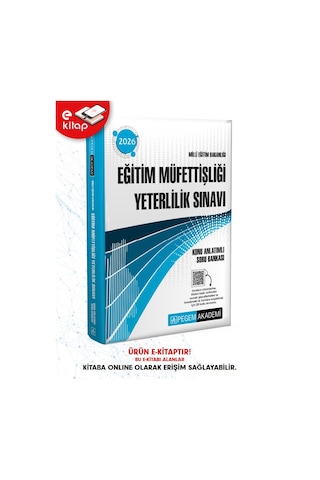 2026 Meb Eğitim Müfettişliği Yeterlilik Sınavı Konu Anlatımlı Soru Bankası E-kitap
