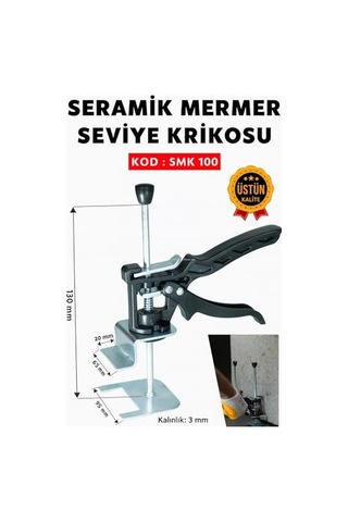 Mermer Seviye Krikosu 100 Kg Taşıma Kapasiteli Metal Gövde Zemin Düzleme Aparatı Granit Döşeme Hizalama Aracı Pr