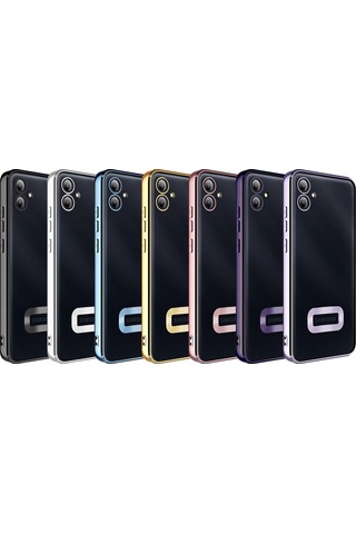 Galaxy Uyumlu A04e Kılıf Kamera Korumalı Logo Gösteren Zore Omega Kapak