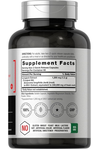 Horbaach Longjack Lj Tongkat Ali Extreme Male Performance 240,000 Mg 120 Caps Aromasız