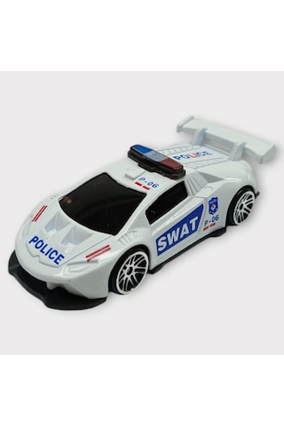 Metal Mini Polis Arabası 8 Cm - Polis - 3 Lisinya
