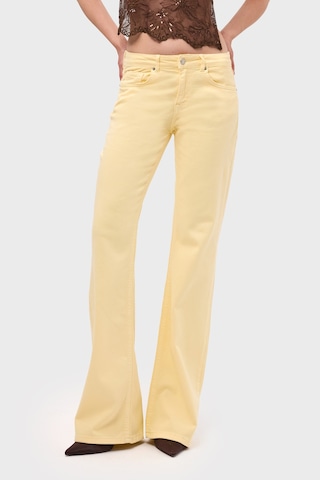 Itsbasic Kadın Light Sarı 6s6-108 Mid Rise Flare Fit Denim Jean