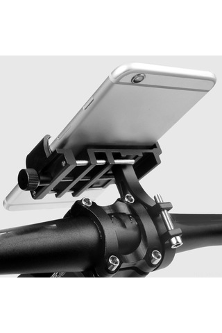 Ximistore9 Alüminyum Bisiklet Telefon Tutucu, Motosiklet Ve Elektrikli Scooter İçin, Üç Pençe Gravite Tasarımı, 55-100mm Telefonlar İçin, 22.2-31.8mm Saplar, Siyah Siyah