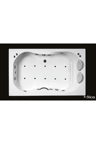 Alika 180 x 100 CM Jakuzi Küvet & Hidromasaj Sistem-2 (8+10 Jet)
