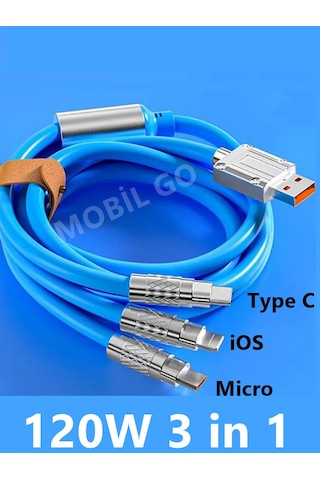 3lü Kablo Çoklu Şarj Kablosu Micro Typec Ligtning