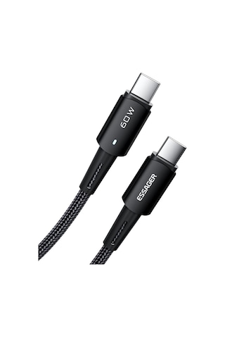 Essager 0.50cm 60w Type C To Type-c Ultra Hızlı Data Şarj Kablosu,süper Dayanıklı Şarj Ve Data Kablosu