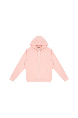 Beord Pembe Pamuk Kapüşonlu Fermuarlı Sweatshirt Bzt1-135