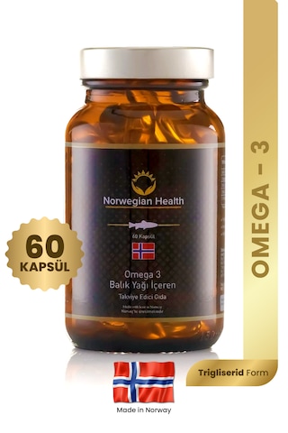 Norwegian Health Omega 3 1000 MG Somon&Morina Balık Yağı﻿ 60 Kapsül