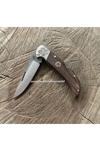 Böhler N690 Çelik Çakı Özel Üretim Çelik Çakı Cep Çakısı Kamp Çakısı 18cm Kahve