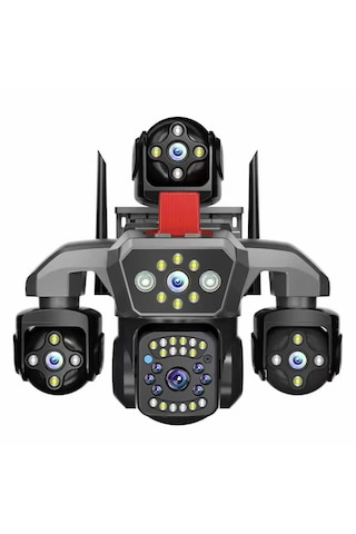 Radem Rd-110 4 Lens Akıllı Wi-fi Ptz Güvenlik Kamerası 10x Zoom Çift Yönlü Ses Full Renkli Gece Görüşü Ip66 Hareket Takibi