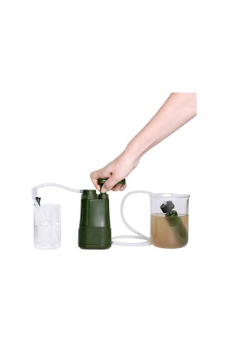 Miniwell L610 Pompalı Portatif Kamp Su Filtresi 3  Filtreli Haki