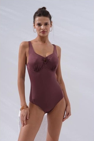 Eros Pierre Cardin Riva Balenli Büyük Beden Mayo Toffee Çok Renkli