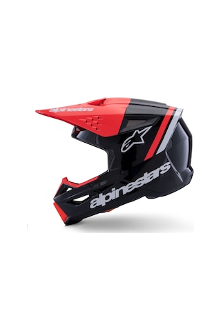 Alpinestars Sm3 Radium Off-Road Cross Kaskı Beyaz - Kırmızı - Siyah