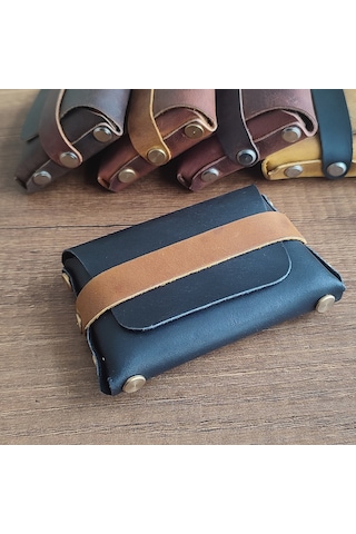 Sumerian Leather Craft Deri Cüzdan Kadın Siyah