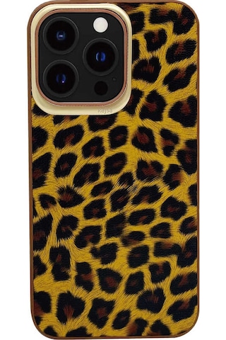 Kajsa Apple Uyumlu iPhone 13 Pro Max Kılıf Kajsa Glamorous Serisi Leopard Combo Kapak ZORE-219941