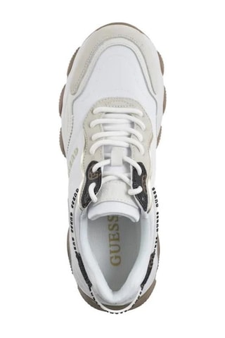 Guess Mıcola-haki Çizgili Kadın Sneaker-fl7mıcfal12-2 Beyaz-haki