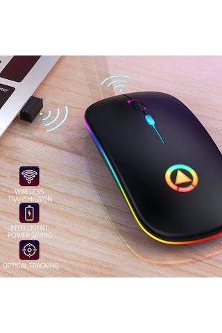 Prestigegoods Yındıao A2 Şarj Edilebilir Sessiz 2.4g Kablosuz Oyun Mouse, Pembe Altın, 110x60x25 Mm, 300mah, 1000-1600 Dpı A2