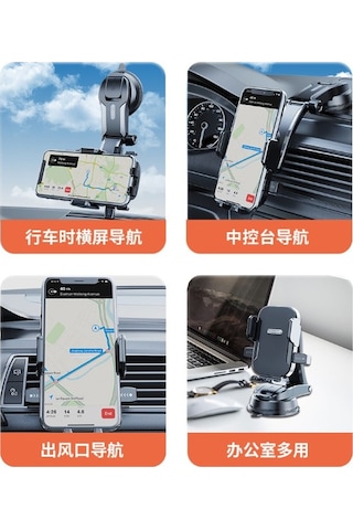 River World Uzun Kollu Ayarlanabilir Telefon Tutucu Vakumlu Torpido Üstü Renkli