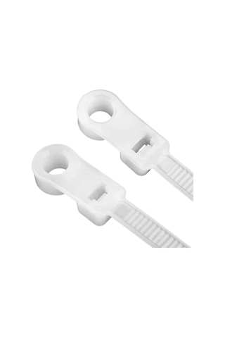 Powermaster Pm-26331 Delikli Beyaz Kablo Bağı 3.6x200mm 100lü Paket -