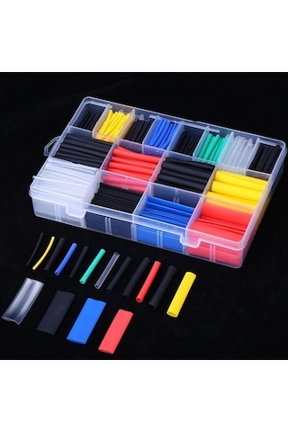 560 Parça Isıyla Daralan Makaron Kablo Koruyucu Kılıf Makaron Kab