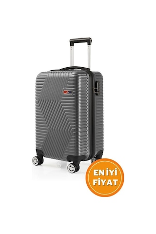 G&d Polo Suitcase Abs Koyu Gri Kabin Boy Valiz 600.02-k Koyu Gri