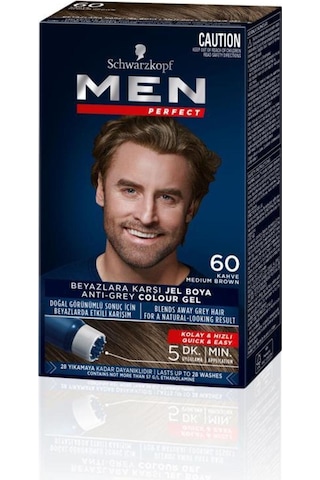 Schwarzkopf Men Perfect Saç Boyası 60 Kahve 3'lü