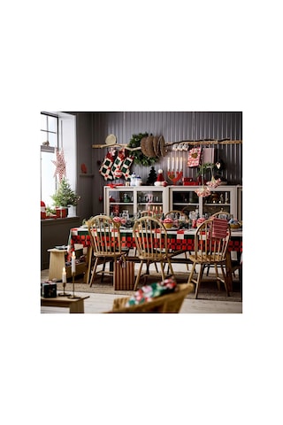 Ikea Vınterfınt Masa Örtüsü 145 X 240 Cm Kırmızı - Yeşil - Açık Bej Çok Renkli