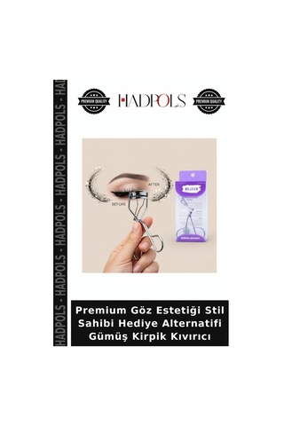 Premium Göz Estetiği Stil Sahibi Hediye Alternatifi Gümüş Kirpik Kıvırıcı
