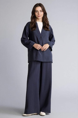 Defacto Regular Fıt V Yaka Modal Kimono H0673ax26spnv42 Lacivert-nv42