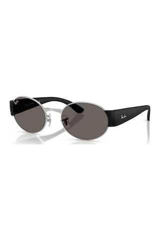 Ray-ban Rb 3770 003b1 52 Unisex Oval Gümüş Metal Güneş Gözlüğü Gri