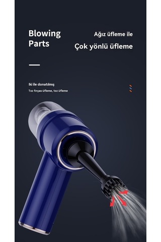 Besthome1 Emme Ve Üflemeli 3in1 Kablosuz Araç Elektrikli Süpürgesi Beyaz Model