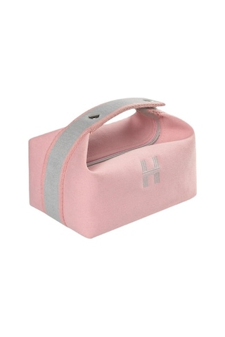 Büyük Kapasiteli Cilt Bakım Ürünü Saklama Çantası, Taşınabilir Gezi, Moda Seyahat Tuvalet Çantası - Pembe