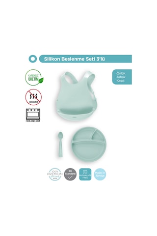 River Green Beslenme Seti Önlük+tabak+kaşık
